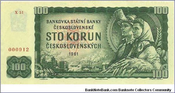 Czechoslovakia - 100 Kcs 1961
2nd issue 1990 Banknote
