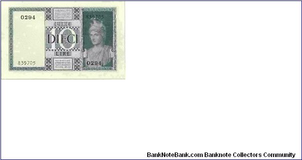 Banknote from Italy year 1939