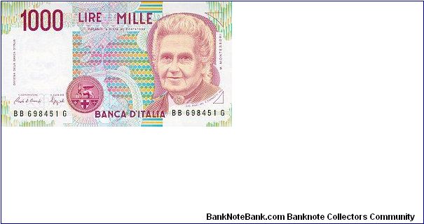 1000 Lire Banknote