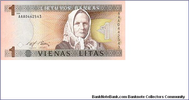 1 Litas Banknote