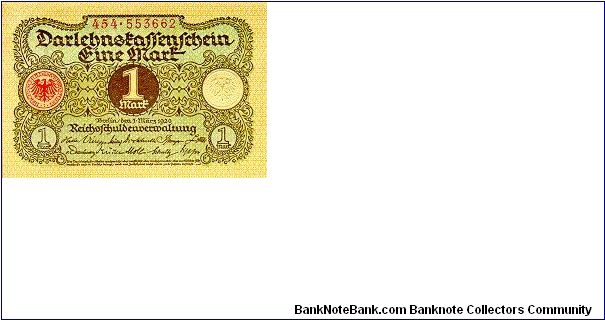 1 Mark
Darlehnskassenschein Banknote