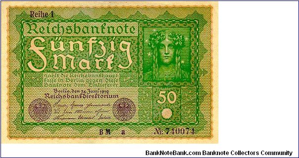 50 Mark
Reichsbanknote Banknote