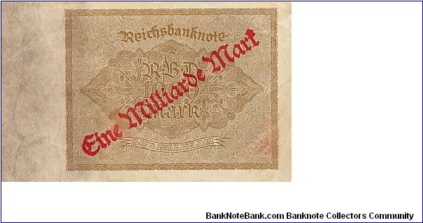 Banknote from Germany year 1923