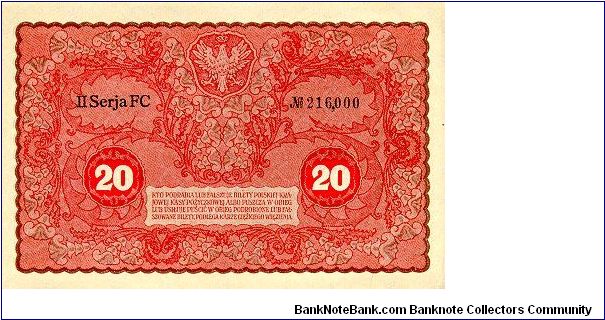 Banknote from Poland year 1919