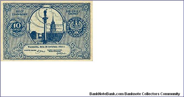 10 Groszy
Bilet Zdawkowy Banknote