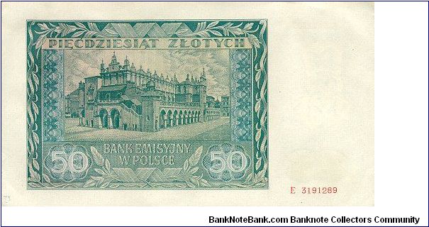 Banknote from Poland year 1941