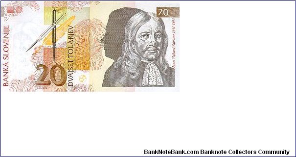 20 Tolarjev Banknote