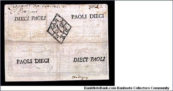 Banknote from Italy year 1798