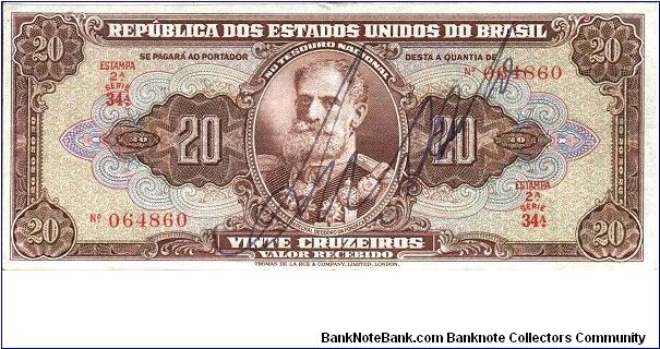 20 Cruzeiros * 1950 * P-144 Banknote