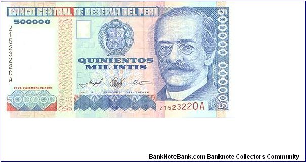 500.000 Intis * 1988 * P-147 Banknote