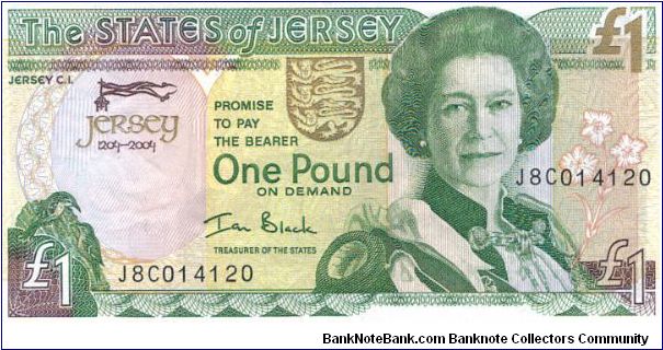The States of Jersey 1£ note. Banknote