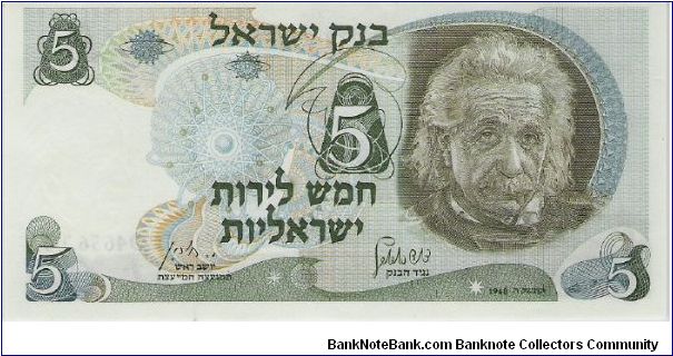 34b 5 lir    Einstein red# Banknote