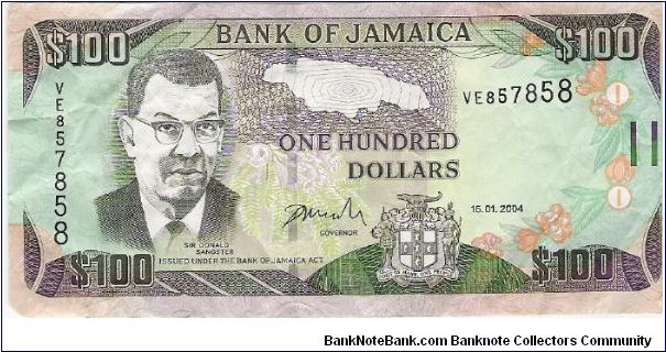 76 $ 100     Sangster/ Dunn's River falls Banknote