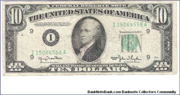 1950 ten dollars Banknote