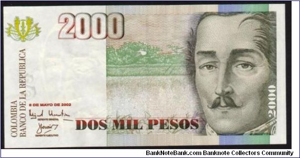 2000 Pesos,Extra Fine note. Banknote