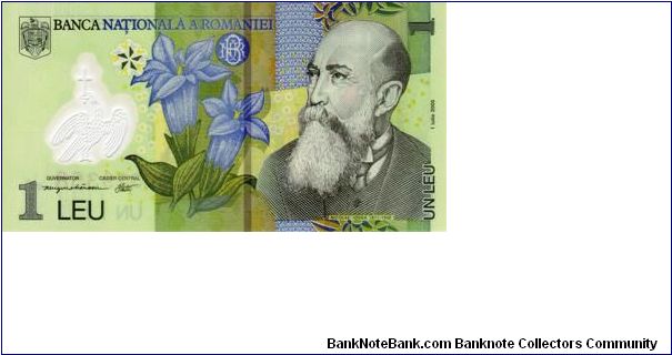1 Leu RON. Banknote