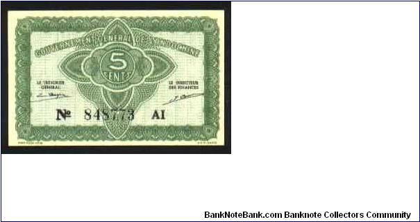 French Indochina note,UNC Banknote