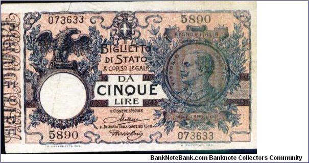 Banknote from Italy year 1904