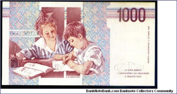 Banknote from Italy year 1990