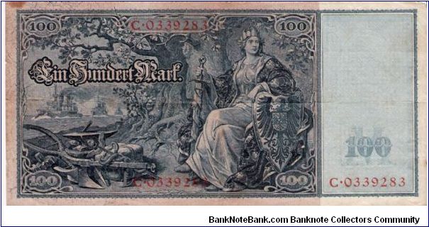 Banknote from Germany year 1908