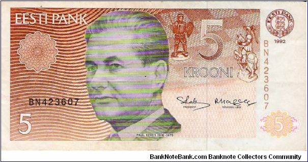 5 Krooni 1992 Banknote
