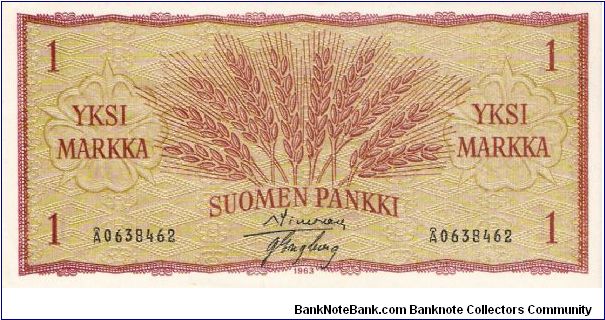 1 Markka 1963 Banknote