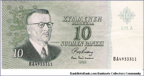 10 Markkaa 1963 Litt.A Banknote