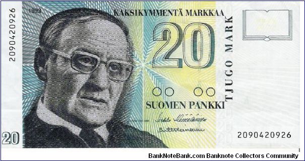 20 Markkaa 1993 Banknote