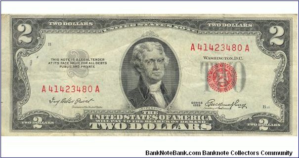 2 dollars Banknote