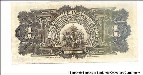 Banknote from Haiti year 1919