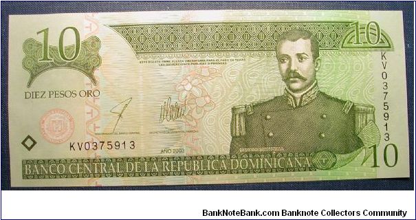 Dominican Republic 10 Pesos de Oro 2003, Christmas Card.

NOT FOR SALE LOL Banknote