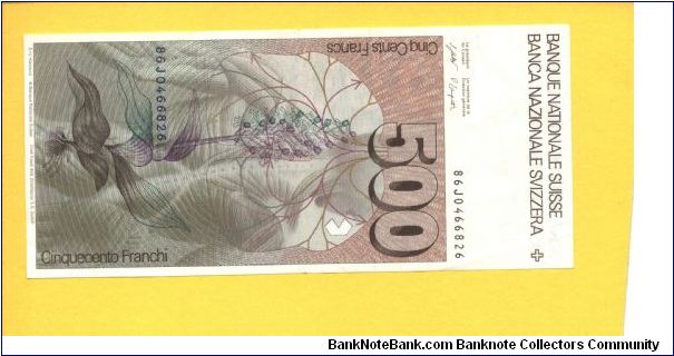 Banknote from Switzerland year 1986