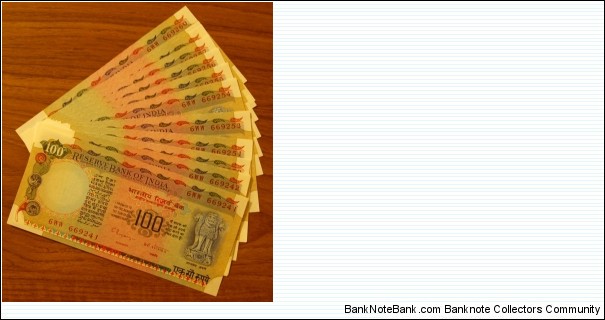 100 Rupees. C Rangarajan signature. Banknote