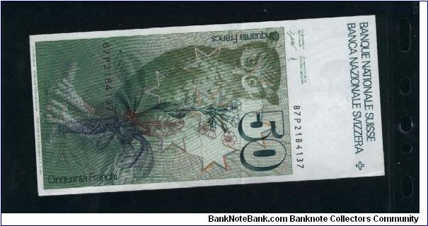Banknote from Switzerland year 1987