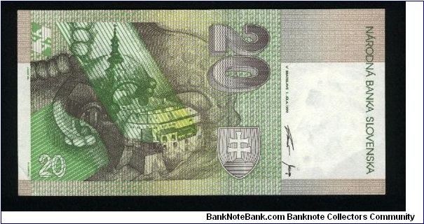 Banknote from Slovakia year 1999