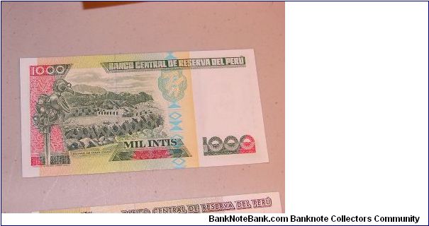 Banknote from Peru year 1988