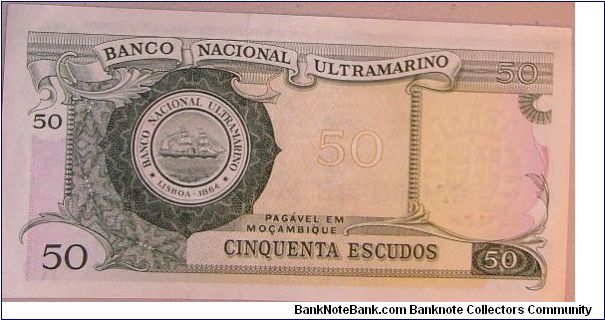 Banknote from Mozambique year 1970