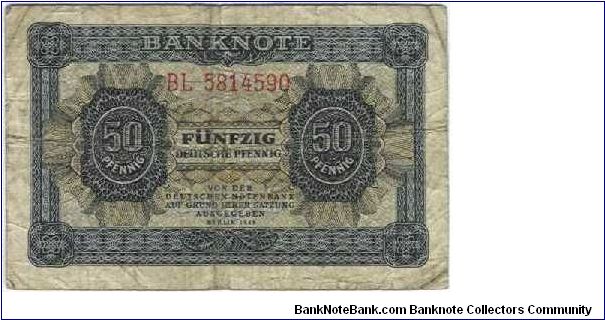 East Germany Banknote