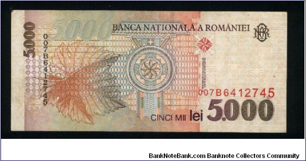 Banknote from Romania year 1998