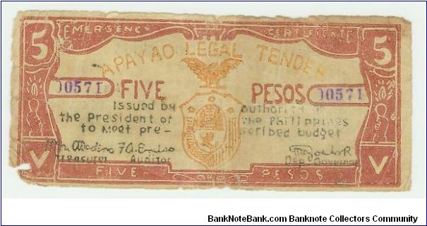 Banknote from Philippines year 1941