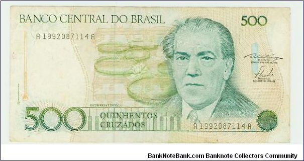 A 500 CRUZADOS NOTE. DON'T KNOW THE YEAR? Banknote