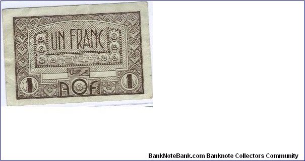 Banknote from West African States year 1944