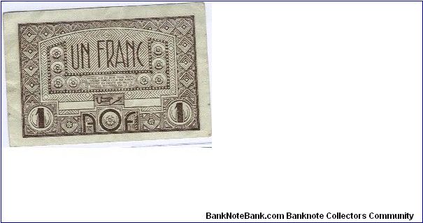 Banknote from West African States year 1944