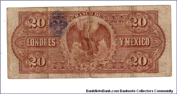 Banknote from Mexico year 1902