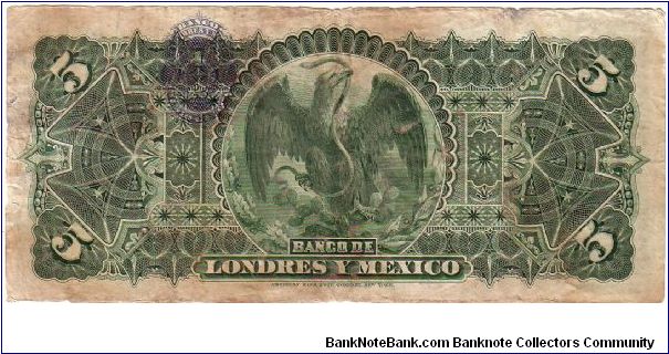 Banknote from Mexico year 1913