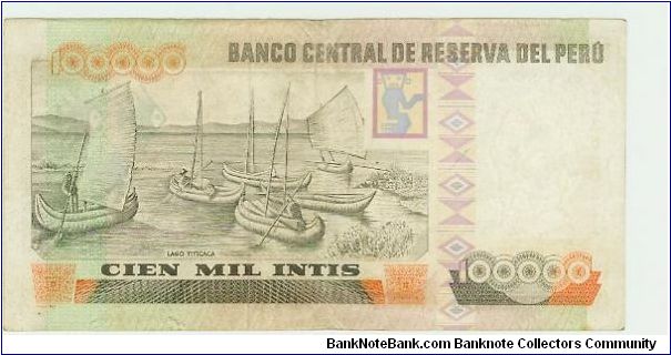 Banknote from Peru year 1989