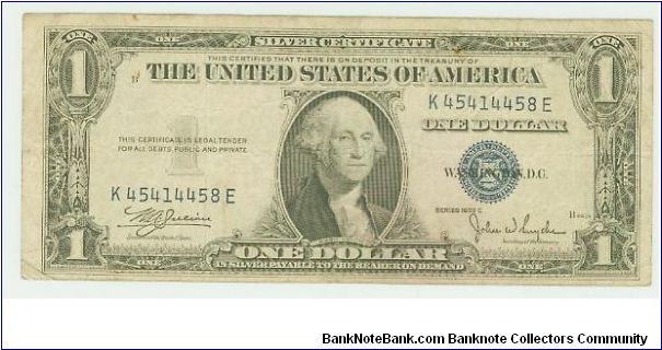 1935C SERIES SILVER CERT. Banknote