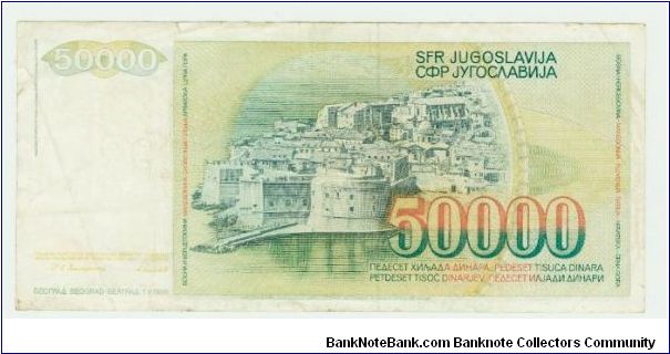 Banknote from Yugoslavia year 1988