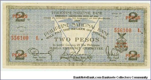 NICE WWII PHILIPPINES 2 PESO GUERILLA/EMERGENCY NOTE. Banknote