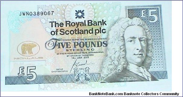 Royal Bank of Scotland. Jack Nicklaus (Golf Champion) Commemorative.  Lord Ilay-First Governor Banknote